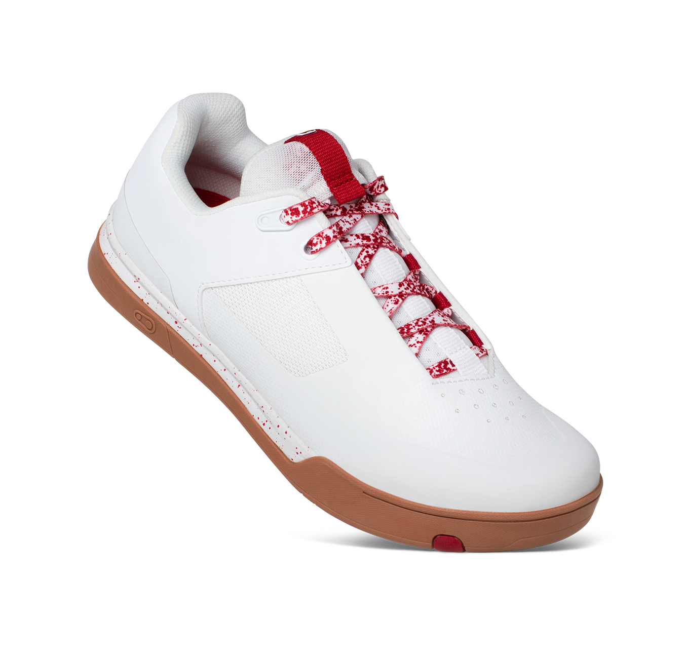 Mallet Lace Clip-In Shoes - White/Red Splatter – Crankbrothers